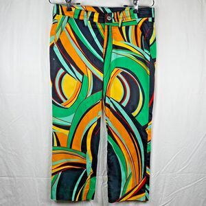 Loudmouth Ladies Golf Capri Pants Bent Grass Green Size 2